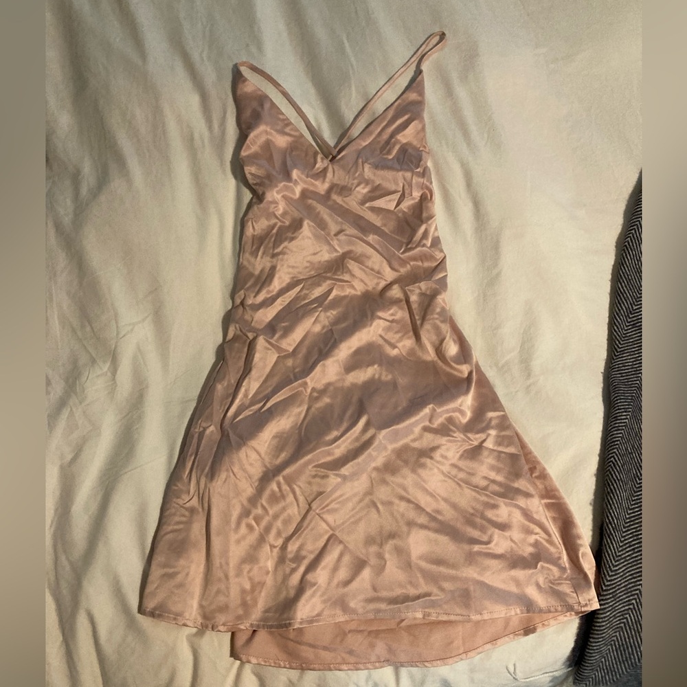 princess polly celena mini dress Cowl v neckline Fully Lined pink Side Zip sz 10 - Picture 5 of 11